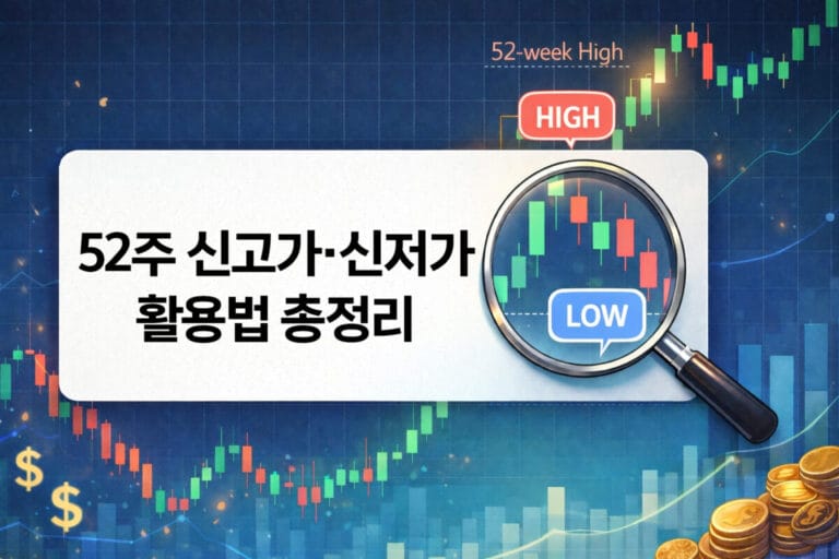 52주 신고가·신저가를 나타내는 주가 차트 썸네일 이미지