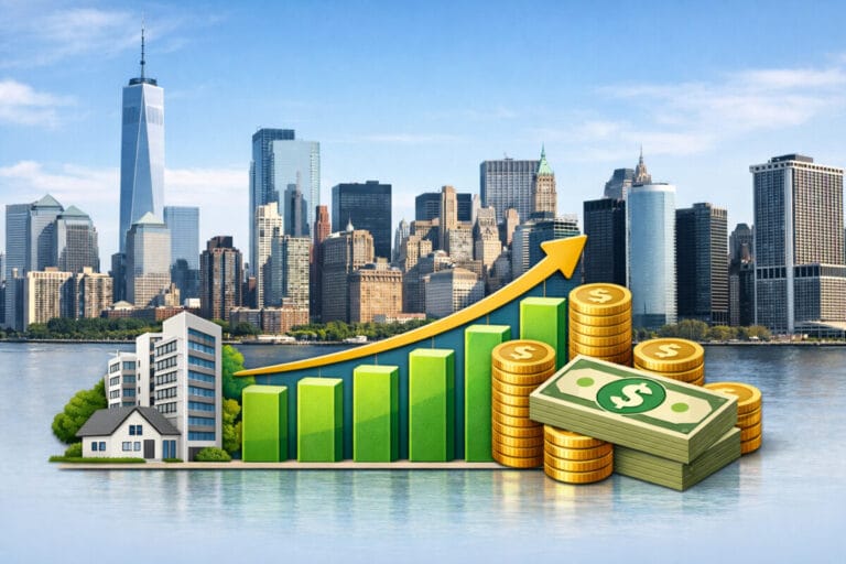 미국 리츠 월배당 투자 개념을 보여주는 금융 그래픽