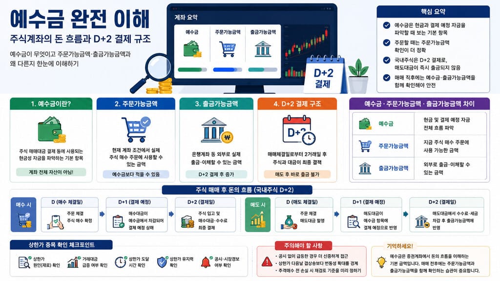 예수금 뜻 완전 이해 인포그래픽