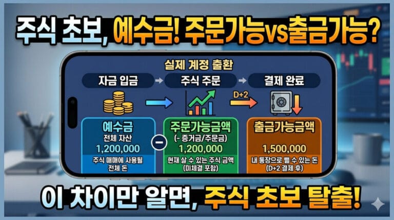 예수금 뜻을 쉽게 설명하는 주식 초보용 썸네일 이미지