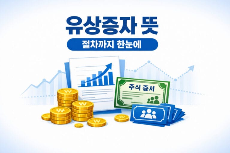 유상증자 뜻과 절차를 직관적으로 보여주는 대표 이미지