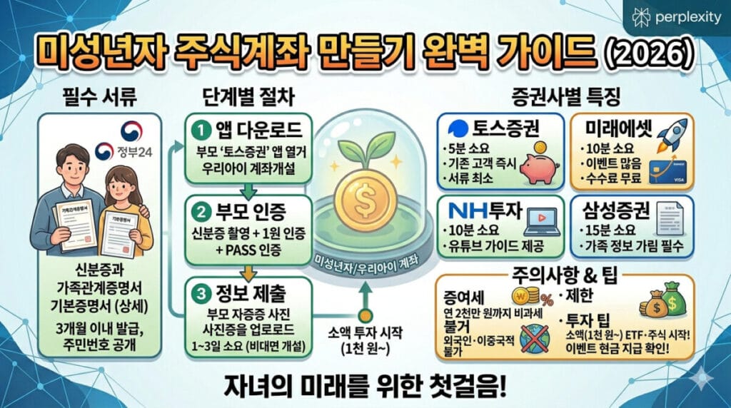 미성년자 주식계좌 만들기 가이드 