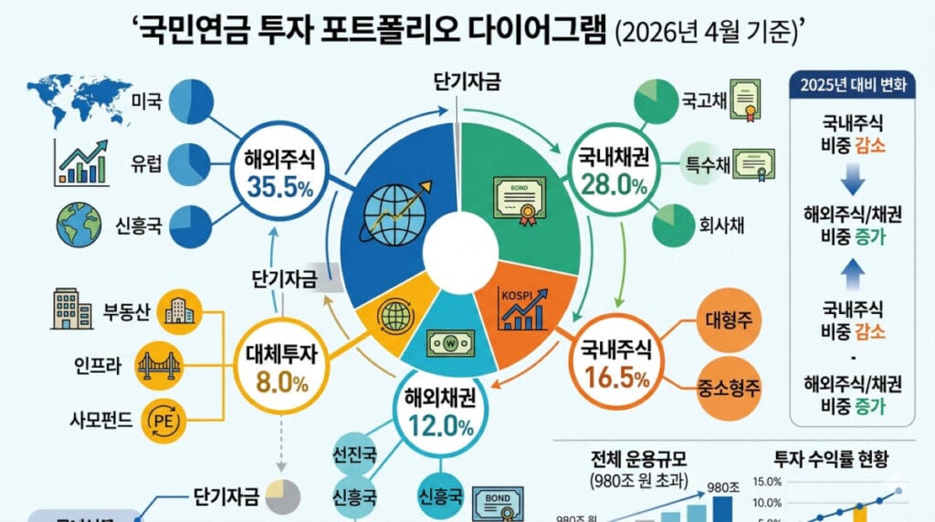 국민연금 투자종목 포트폴리오 다이어그램
