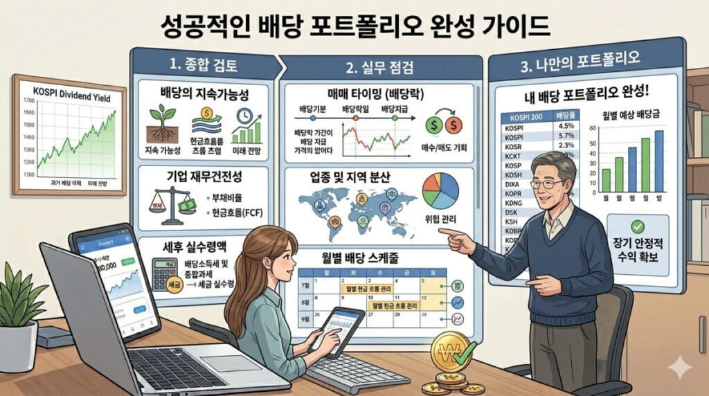 배당수익률 높은 고배당주의 성공적인 가이드 인포그래픽