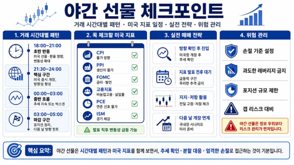 야간 선물 체크포인트 4가지 인포그래픽