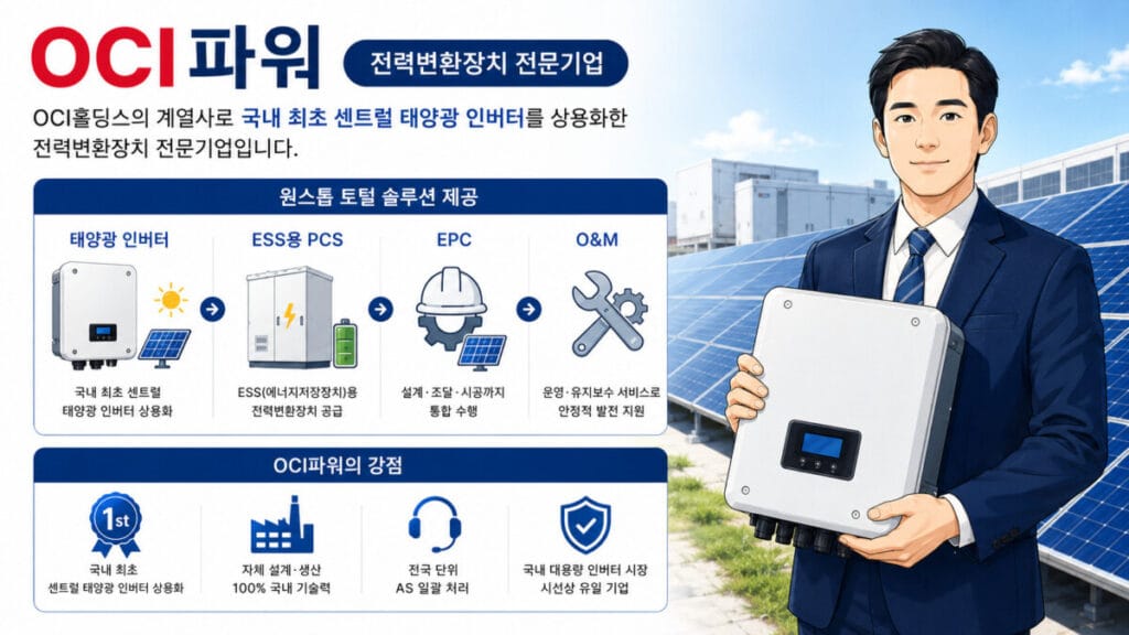 OCI 파워 인버터 강점 인포그래픽