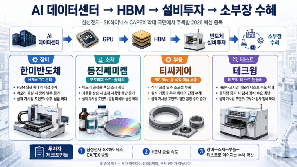 반도체 소부장 대장주 투자 포인트 인포그래픽