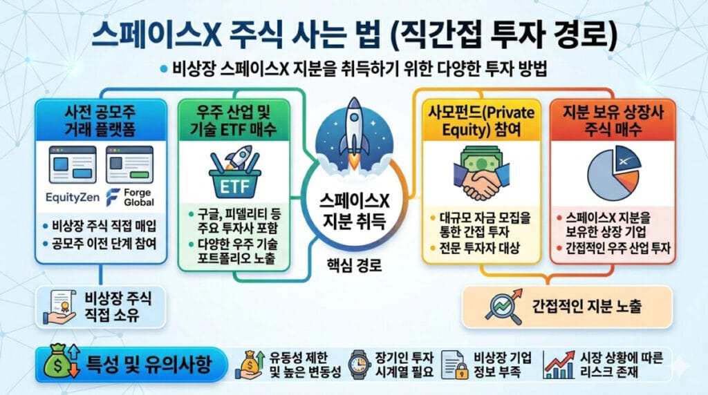 스페이스X 주식 사는법 다이어그램