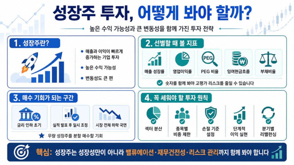 성장주 투자 전략 인포그래픽