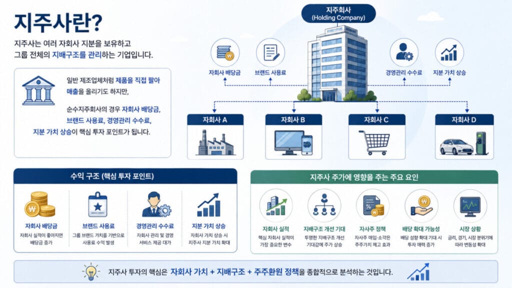 지주사 etf 구조 인포그래픽