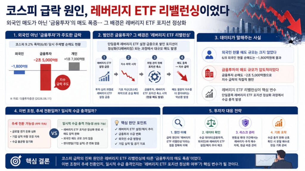 코스피 급락 원인 레버리지 etf 인포그래픽