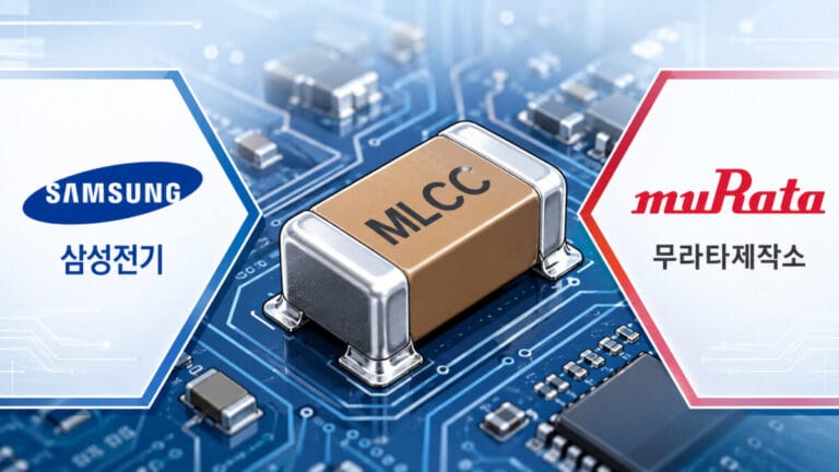 MLCC 대장주 삼성전기와 무라타제작소 로고가 있다