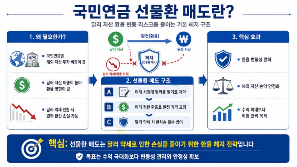 국민연금 선물환 매도 핵심정리 인포그래픽