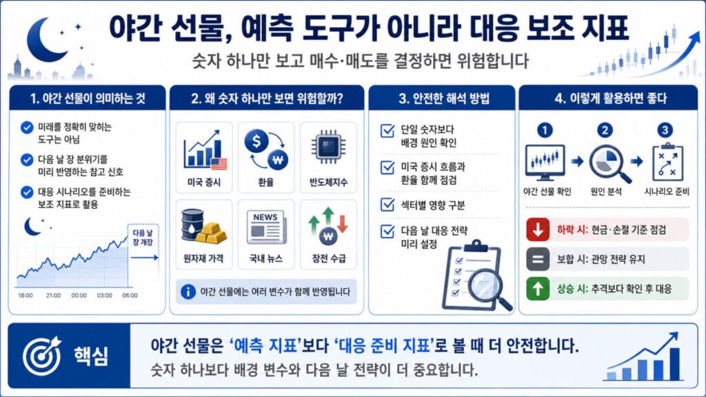 야간 선물 보는 법 핵심 4가지 인포그래픽
