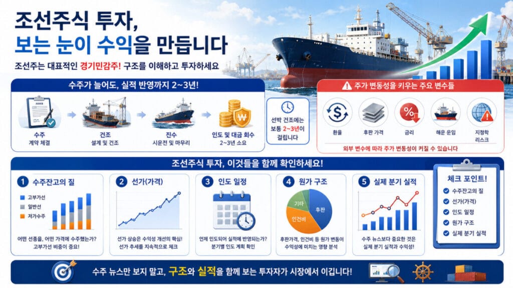 조선주식 투자 핵심포인트 인포그래픽