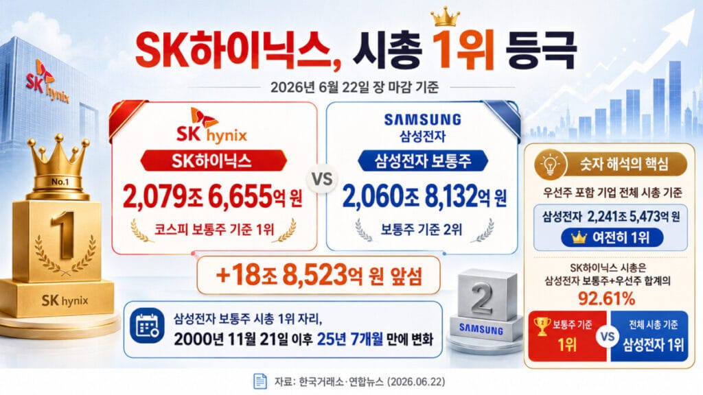 sk하이닉스 시총 1위 등극 인포그래픽