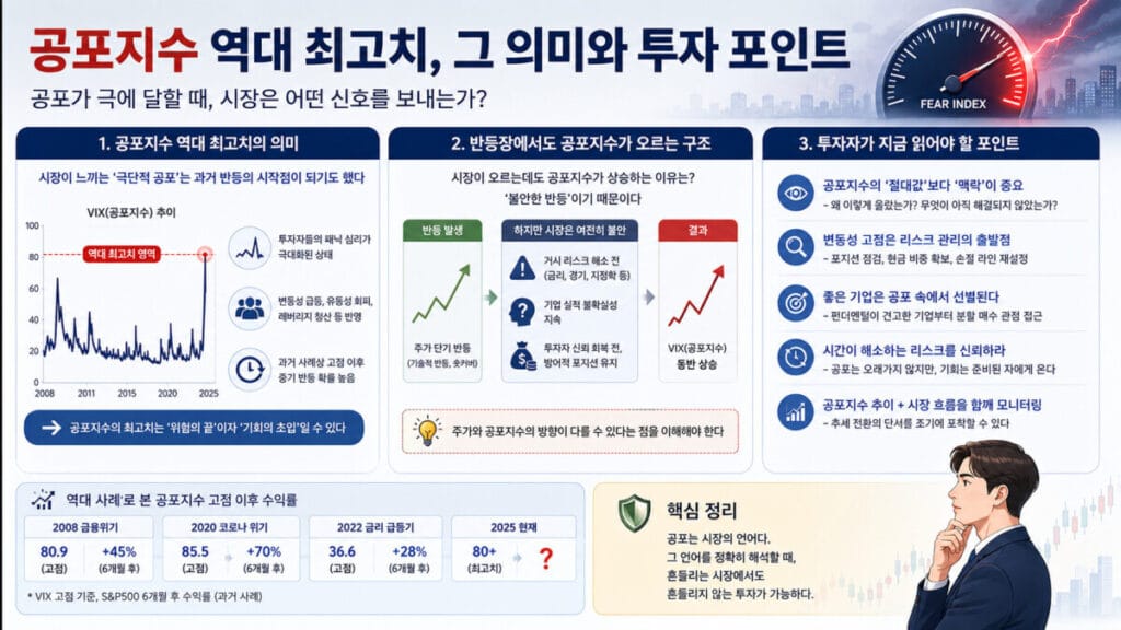 공포지수 의미와 투자 포인트 인포그래픽