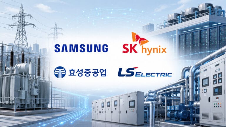 AI 인프라 관련주 로고 4개가 보인다.