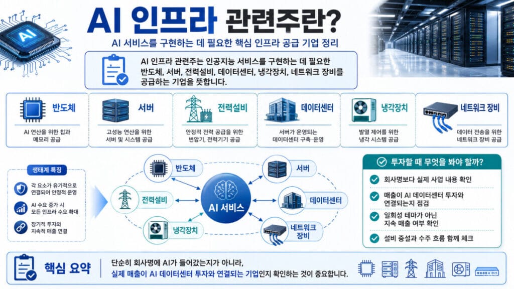 ai 인프라 관련주 인포그래픽