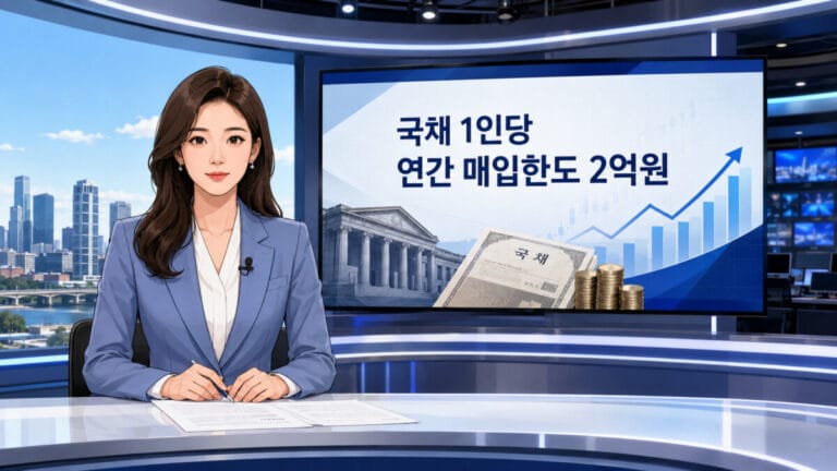 개인투자용 국채 장단점 설명하는 영성 아나운서의 모습