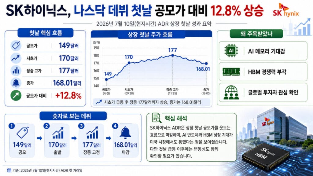 SK하이닉스 ADR 상장 핵심해석 인포그래픽