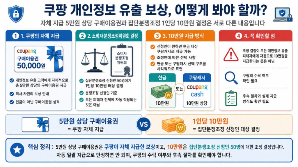 쿠팡 보상 쿠폰 인포그래픽