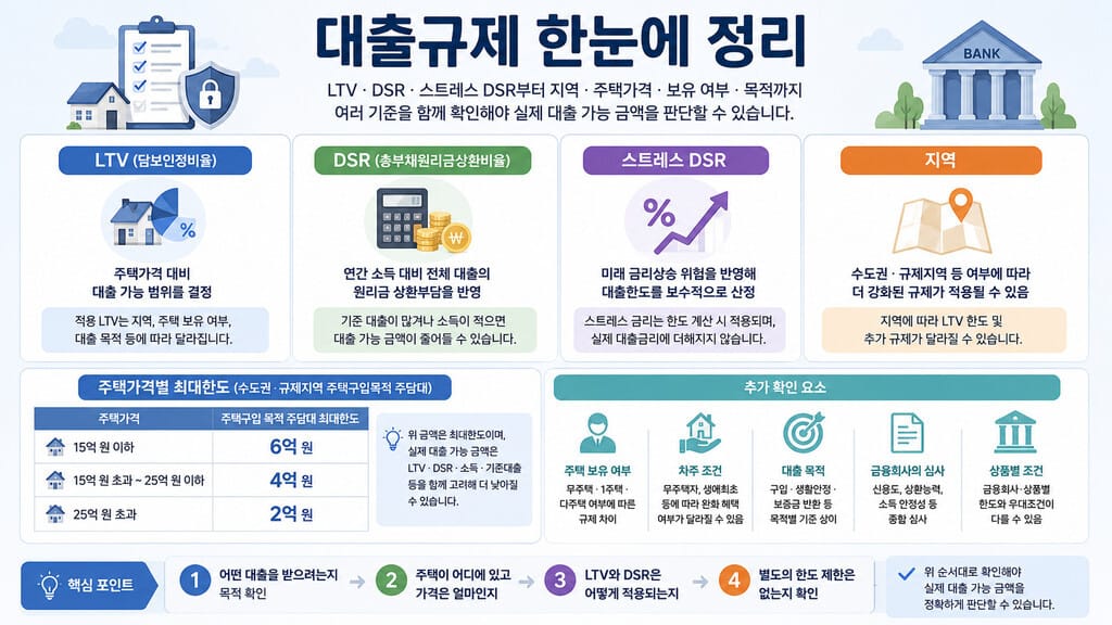 대출규제 한눈에 정리 인포그래픽