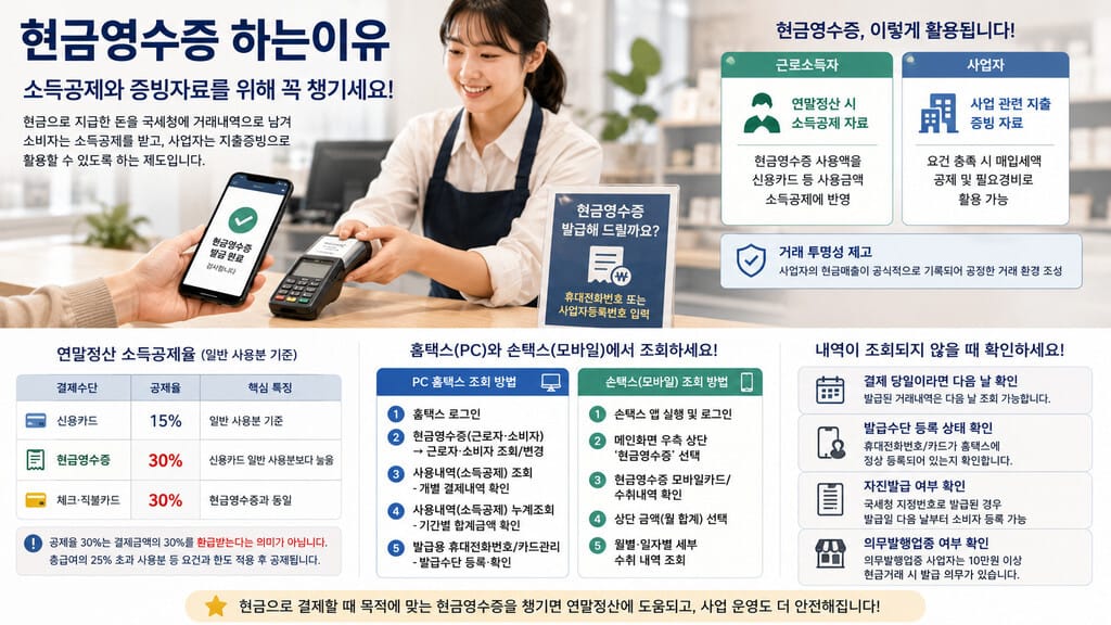 현금영수증 하는이유 인포그래픽