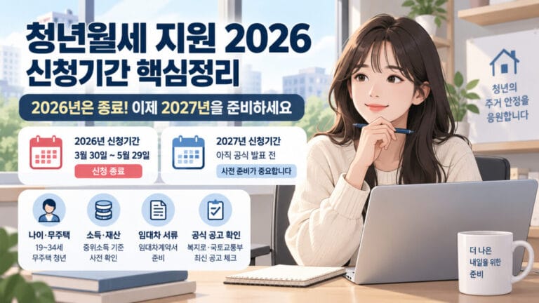 청년월세 지원 2026 신청기간 이후 2027년을 준비하는 여성의 모습