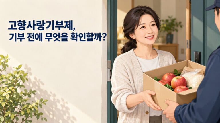 고향사랑 기부제 포인트를 통해 답례품을 전달하고 있다.