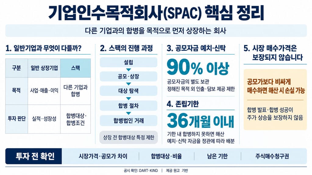 기업인수목적회사 핵심정리 인포그래픽
