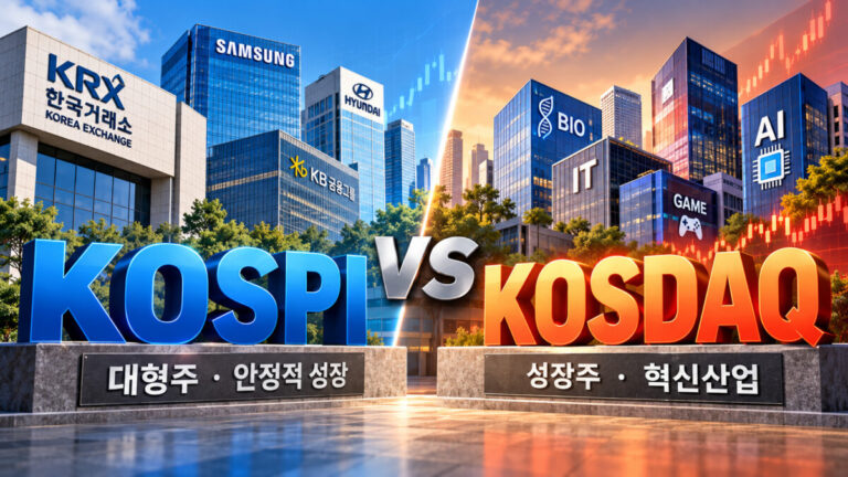 코스피 코스닥 차이 비교 이미지